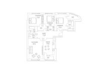 Планировка 3-комнатной квартиры, 132 м2