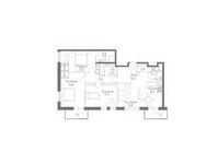 Планировка 4-комнатной квартиры, 99 м2