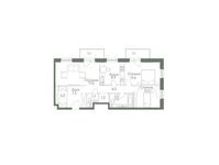 Планировка 3-комнатной квартиры, 79 м2