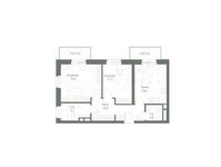 Планировка 2-комнатной квартиры, 62,9 м2