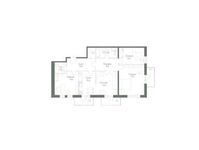 Планировка 4-комнатной квартиры, 109 м2