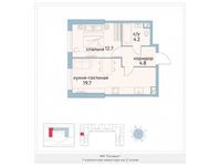 Планировка 1-комнатной квартиры, 41,4 м2