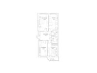 Планировка 3-комнатной квартиры, 78 м2