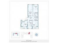 Планировка 4-комнатной квартиры, 97,4 м2