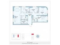 Планировка 4-комнатной квартиры, 115,3 м2