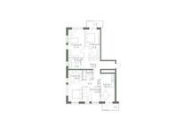 Планировка 4-комнатной квартиры, 107,8 м2