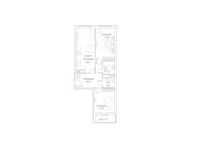 Планировка 2-комнатной квартиры, 67 м2