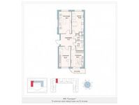Планировка 3-комнатной квартиры, 78,3 м2