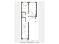 Планировка 2-комнатной квартиры, 65,3 м2