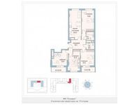 Планировка 4-комнатной квартиры, 97,3 м2