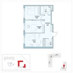 Планировка 2-комнатной квартиры, 58,9 м2