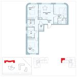 Планировка 3-комнатной квартиры, 82,3 м2
