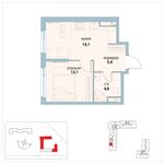 Планировка 1-комнатной квартиры, 36,2 м2