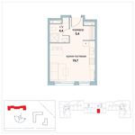 Планировка квартиры студии, 29,5 м2