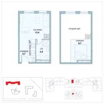 Планировка 1-комнатной квартиры, 36,9 м2
