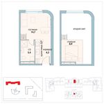 Планировка 1-комнатной квартиры, 35,9 м2