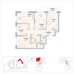 Планировка 4-комнатной квартиры, 97 м2