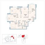 Планировка 4-комнатной квартиры, 104,4 м2