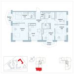 Планировка 5-комнатной квартиры, 115,3 м2