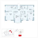 Планировка 5-комнатной квартиры, 118,7 м2