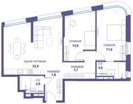 Планировка квартиры студии, 90,1 м2