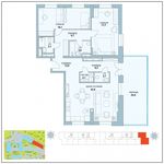Планировка квартиры студии, 123,8 м2
