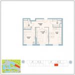 Планировка 2-комнатной квартиры, 55,7 м2