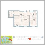 Планировка 2-комнатной квартиры, 59,7 м2