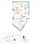 Планировка 2-комнатной квартиры, 62 м2