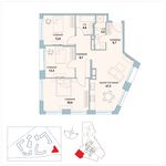 Планировка 3-комнатной квартиры, 98,4 м2