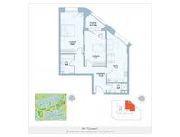 Планировка 2-комнатной квартиры, 69,6 м2