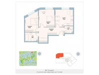 Планировка 2-комнатной квартиры, 72,1 м2