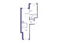 Планировка 2-комнатной квартиры, 64,9 м2