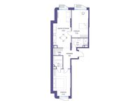 Планировка  2-комнатной квартиры, 79,2 м2