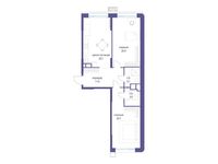 Планировка  2-комнатной квартиры, 80,8 м2