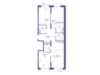 Планировка  3-комнатной квартиры, 103,2 м2