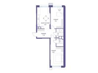 Планировка  2-комнатной квартиры, 78,1 м2