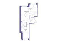 Планировка  2-комнатной квартиры, 62,9 м2