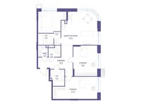 Планировка 3-комнатной квартиры, 110,3 м2