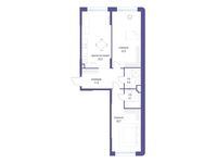 Планировка  2-комнатной квартиры, 85,8 м2