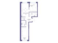 Планировка 2-комнатной квартиры, 64,6 м2
