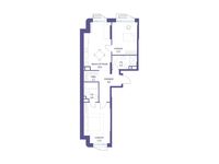 Планировка  2-комнатной квартиры, 71,9 м2
