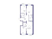 Планировка  3-комнатной квартиры, 100,2 м2