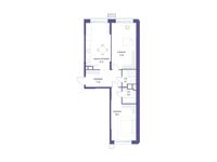 Планировка  2-комнатной квартиры, 83,6 м2