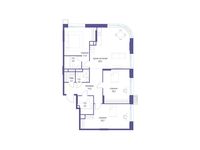 Планировка  3-комнатной квартиры, 114,4 м2