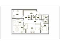 Планировка 4-комнатной квартиры, 120,4 м2