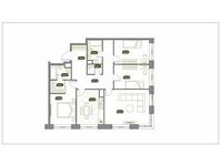 Планировка 4-комнатной квартиры, 115,7 м2