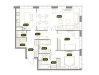 Планировка 3-комнатной квартиры, 101,1 м2