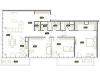 Планировка 4-комнатной квартиры, 162 м2