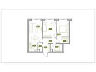 Планировка 3-комнатной квартиры, 68,7 м2